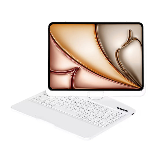 Pure White – Y2K 360° Rotating iPad Keyboard Case