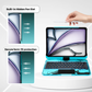 Aurora Blue – Y2K 360° Rotating iPad Keyboard Case