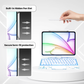 Transparent White – Y2K 360° Rotating iPad Keyboard Case
