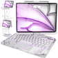 Transparent White – Y2K 360° Rotating iPad Keyboard Case