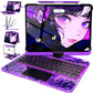 Cyber Purple – Y2K 360° Rotating iPad Keyboard Case