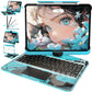 Aurora Blue – Y2K 360° Rotating iPad Keyboard Case